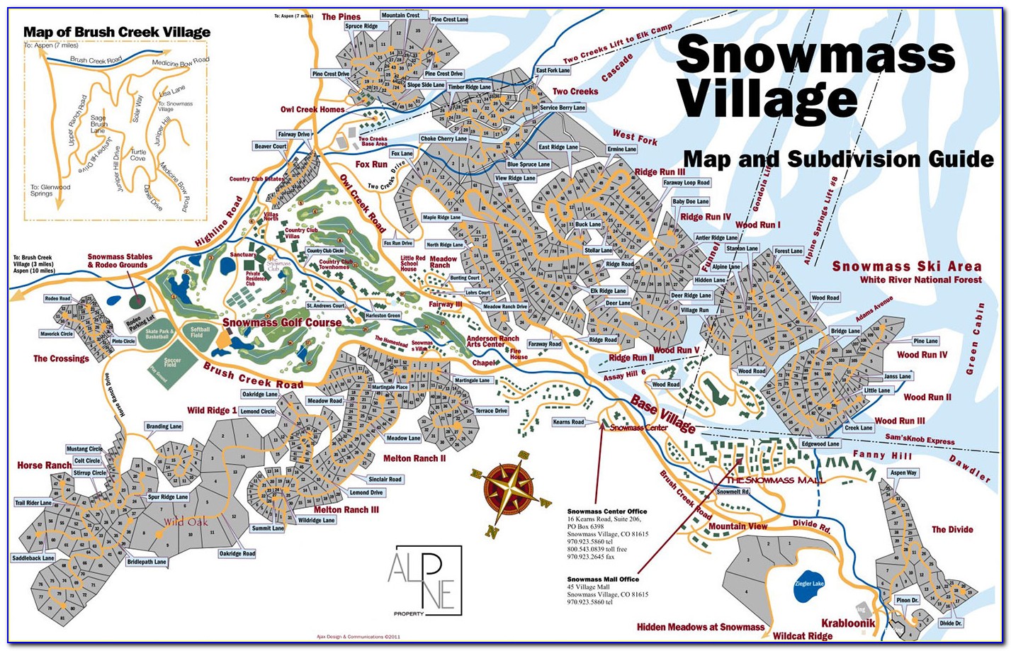 Snowmass Lodging Map