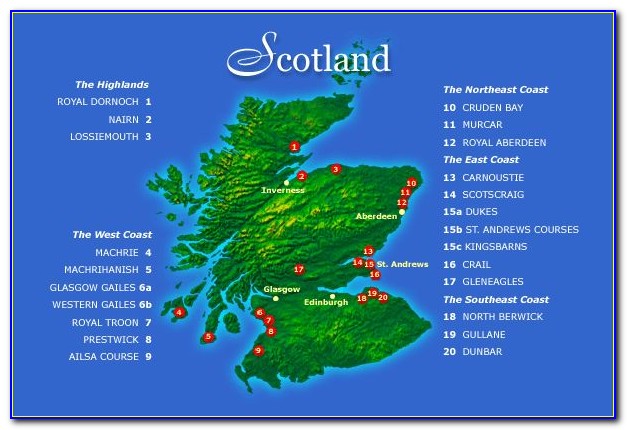 St Andrews Golf Course Scotland Map