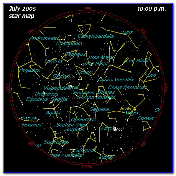Star Constellations Map Southern Hemisphere