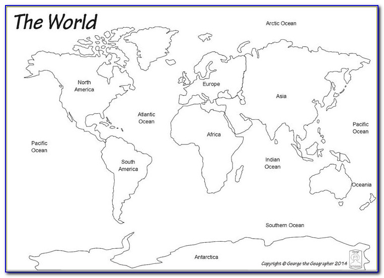 Stencil Map Of The World
