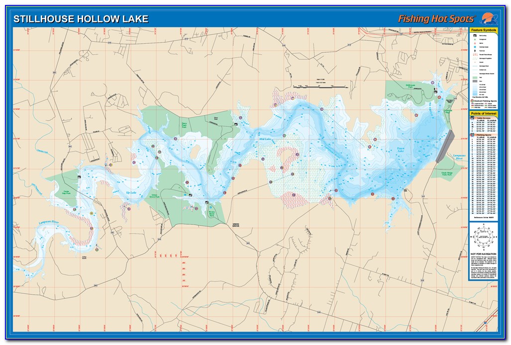 Stillhouse Hollow Lake Map