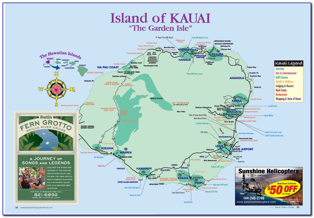 Street Map Of Kauai