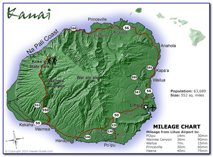 Street Map Of Lihue Kauai