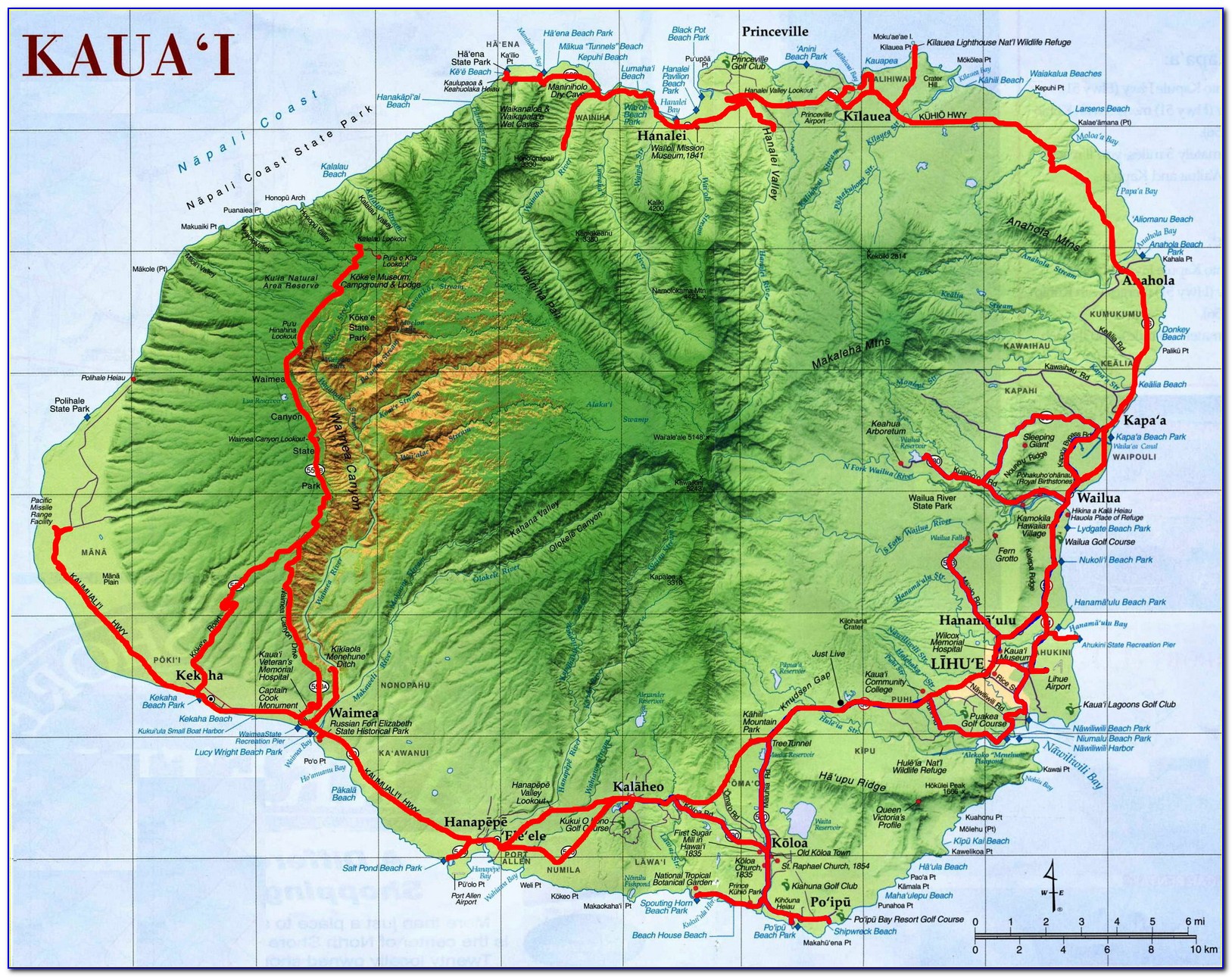 Street Map Of Princeville Kauai