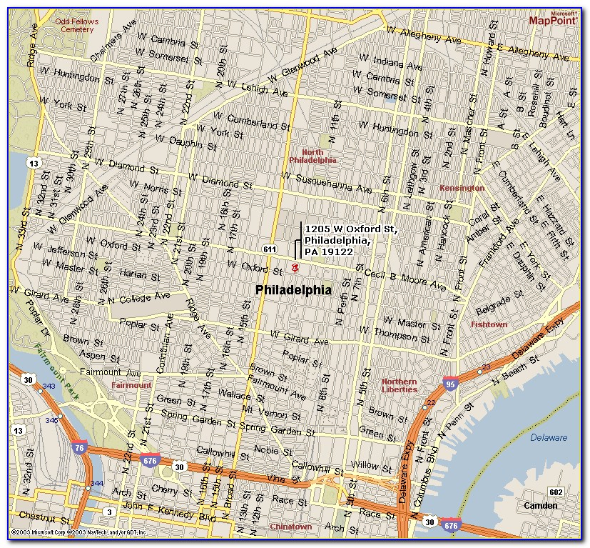 Street Map Of South Philadelphia Pa