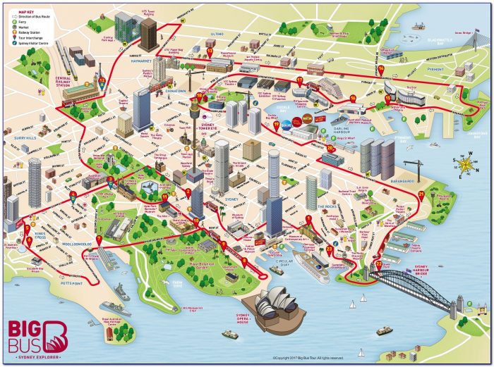 Sydney Australia Hop On Hop Off Bus Route Map