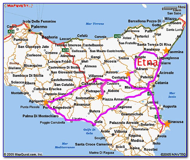 Syracuse Sicily Tourist Map