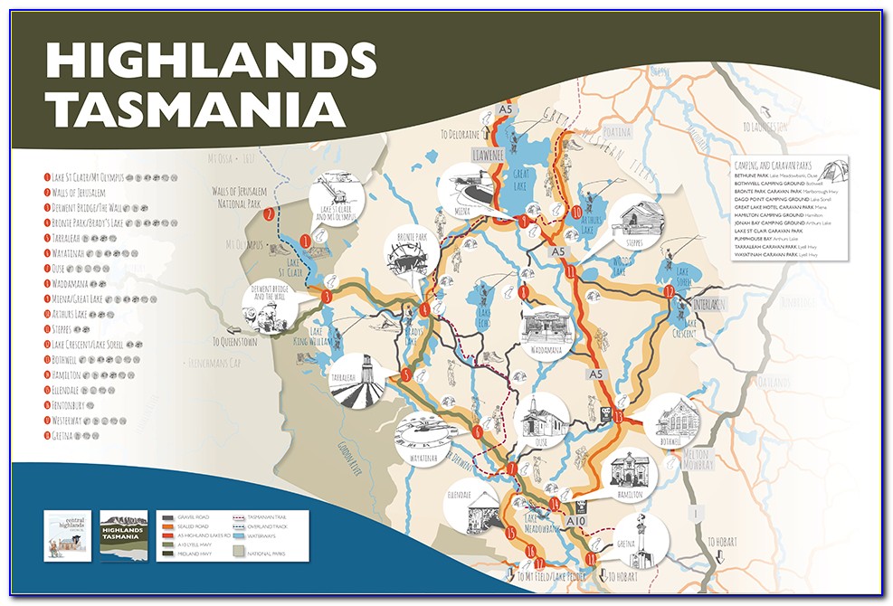 Tasmania Visitors Map