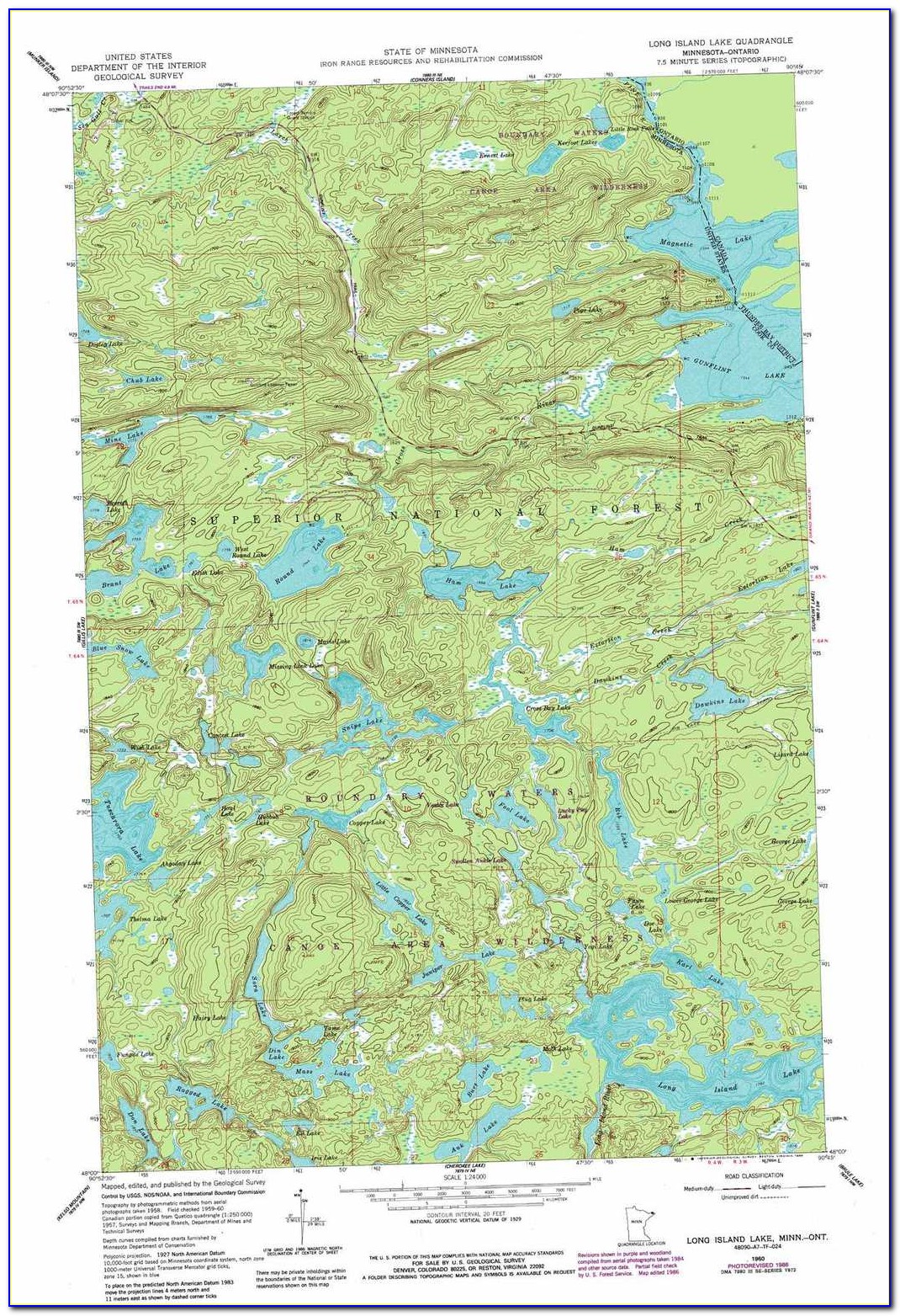 Topographic Lake Maps Mn