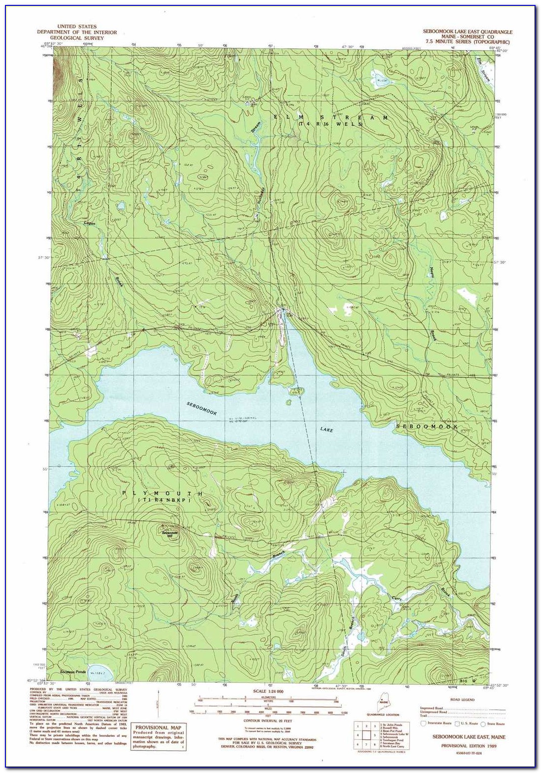 Topographic Map Wells Maine