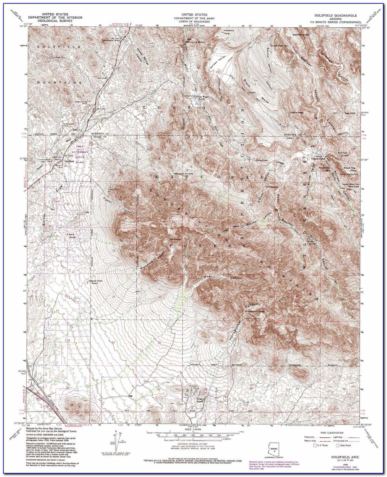 Topographic Maps Tucson Arizona
