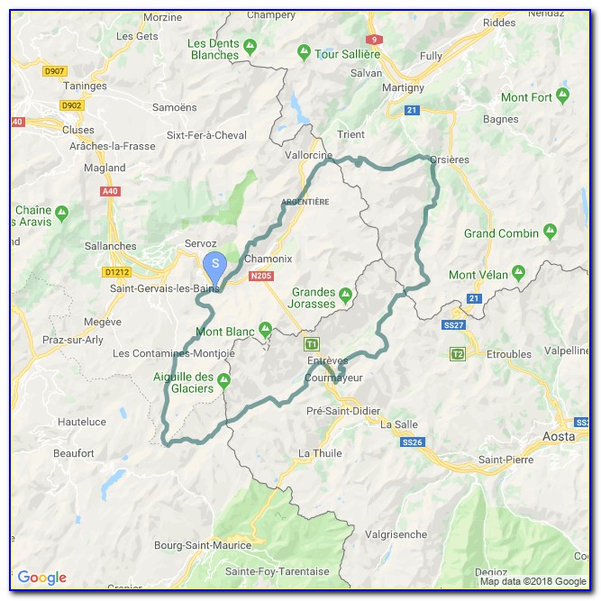 Tour De Mont Blanc Map Download
