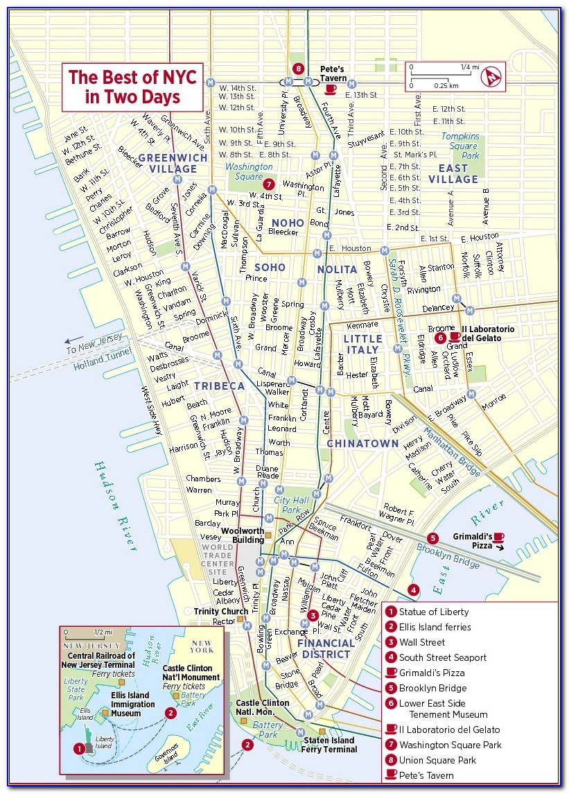 Tourist Maps Of New York City Printable