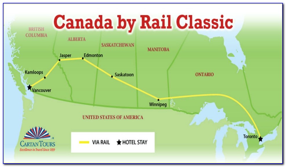 Trans Canadian Railway Route Map