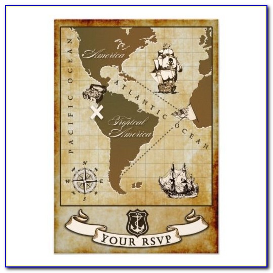 Treasure Map Birthday Invitations