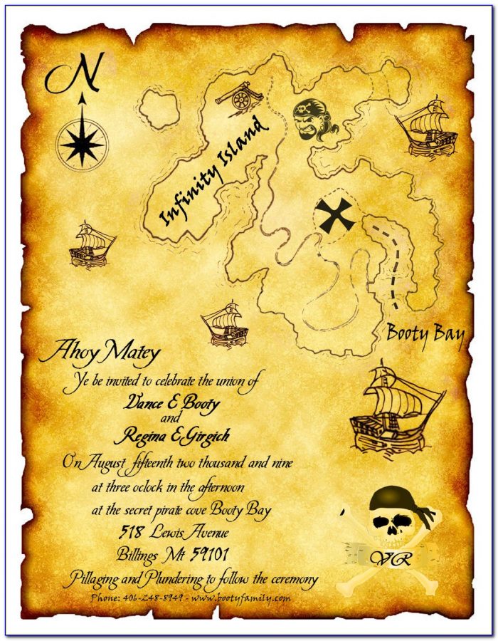 Treasure Map Party Invitations