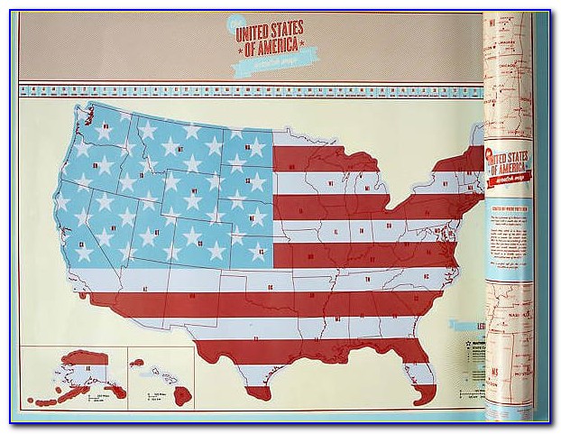 United States Of America Scratch Map