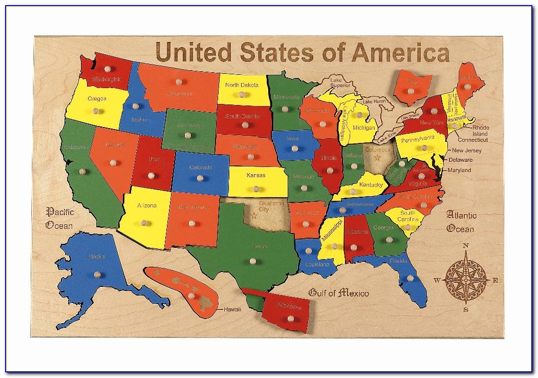 Us Map Puzzle Printable