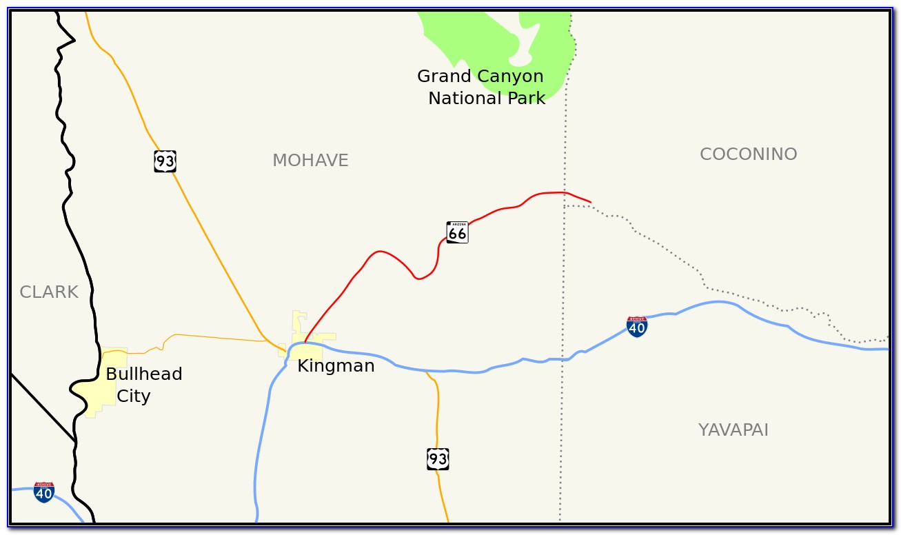 Us Map Rt 66