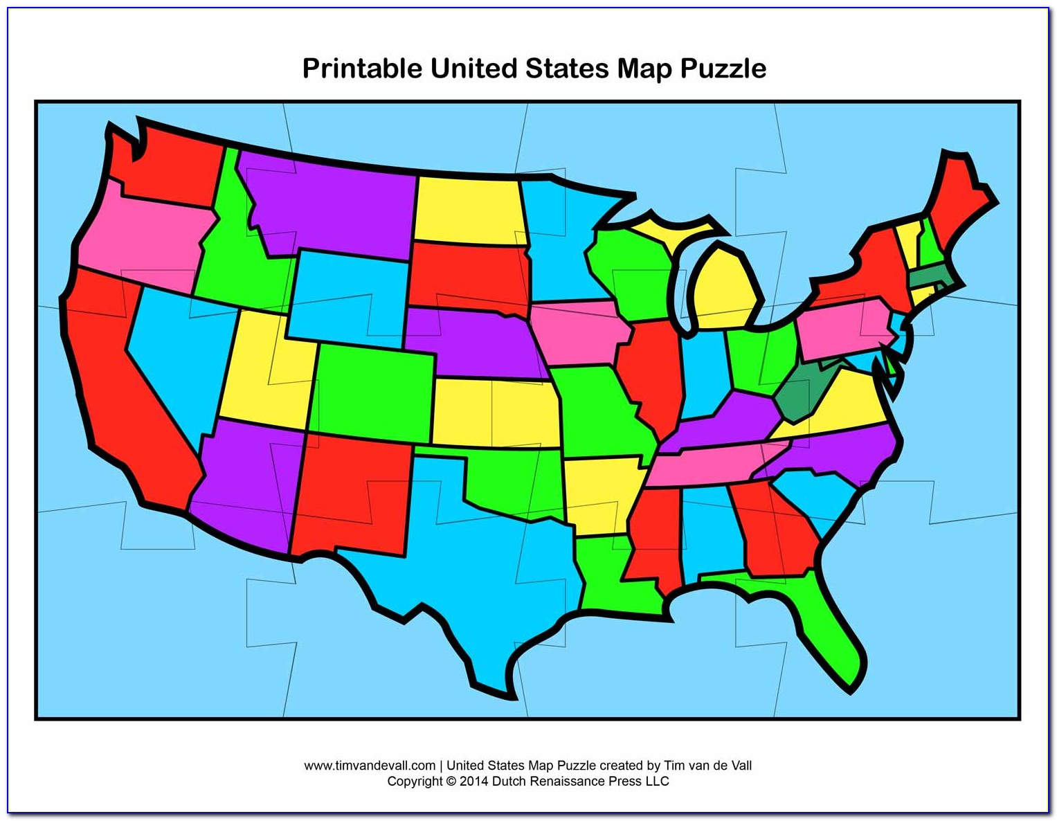 Usa State Map Puzzle Game