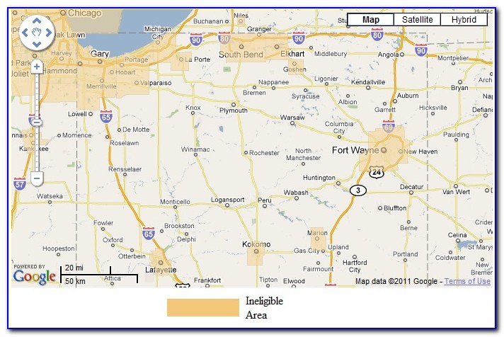 Usda Home Loans Indiana Map