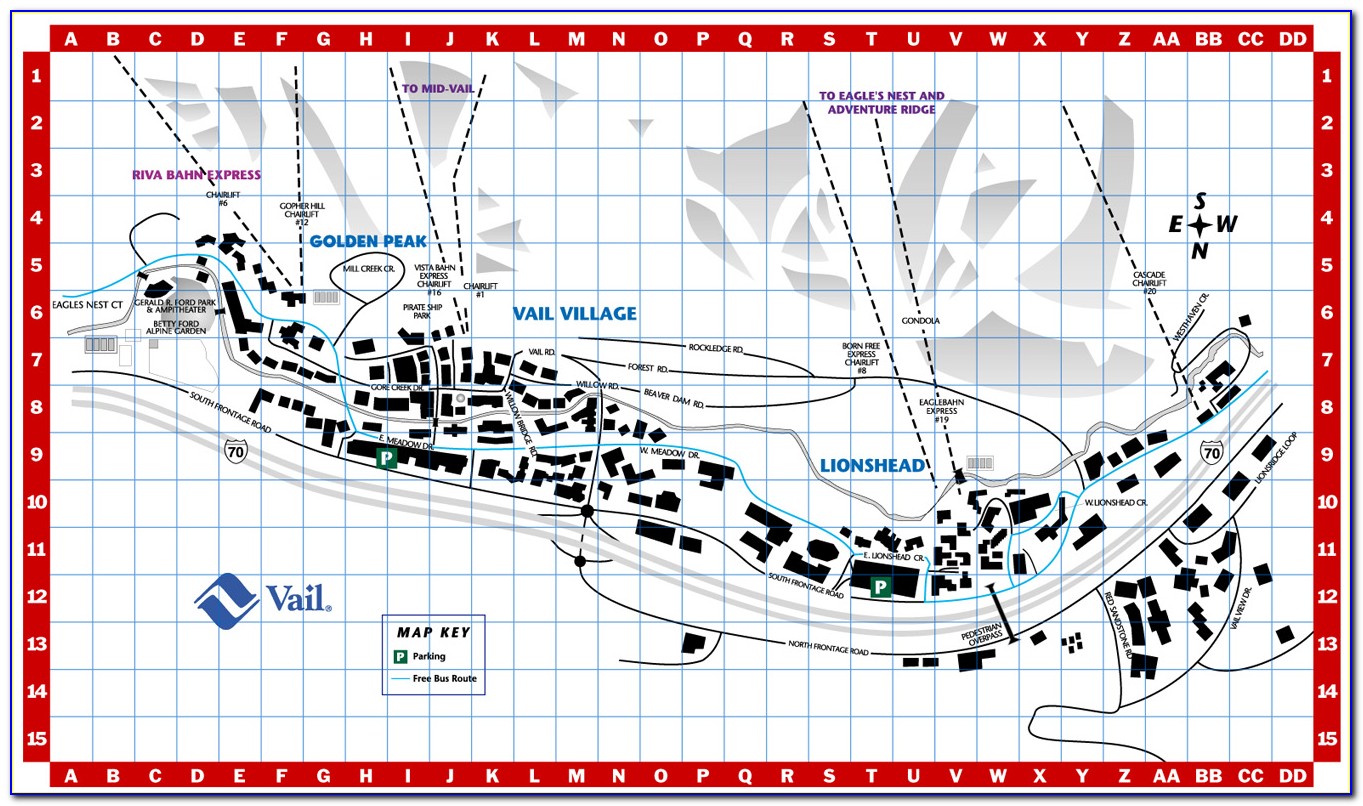 Vail Hotel Map