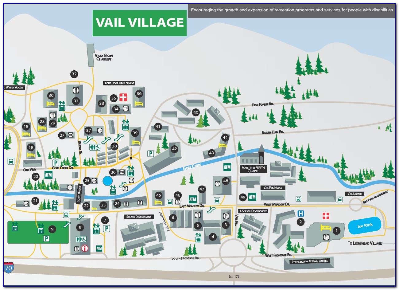 Vail Village Map Lodging