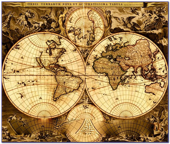 Vintage World Map Globe