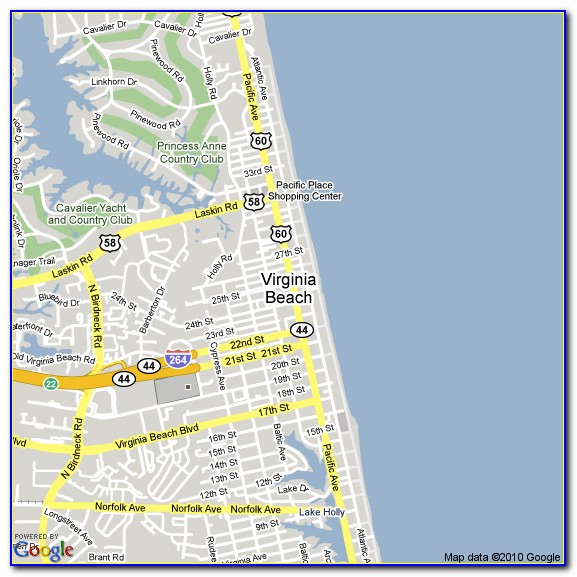 Virginia Beach Hotels Map