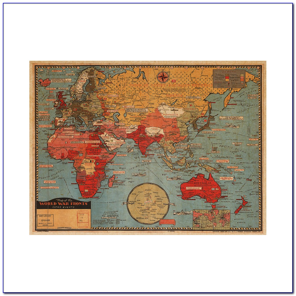 Wall Decoration Map Of The World