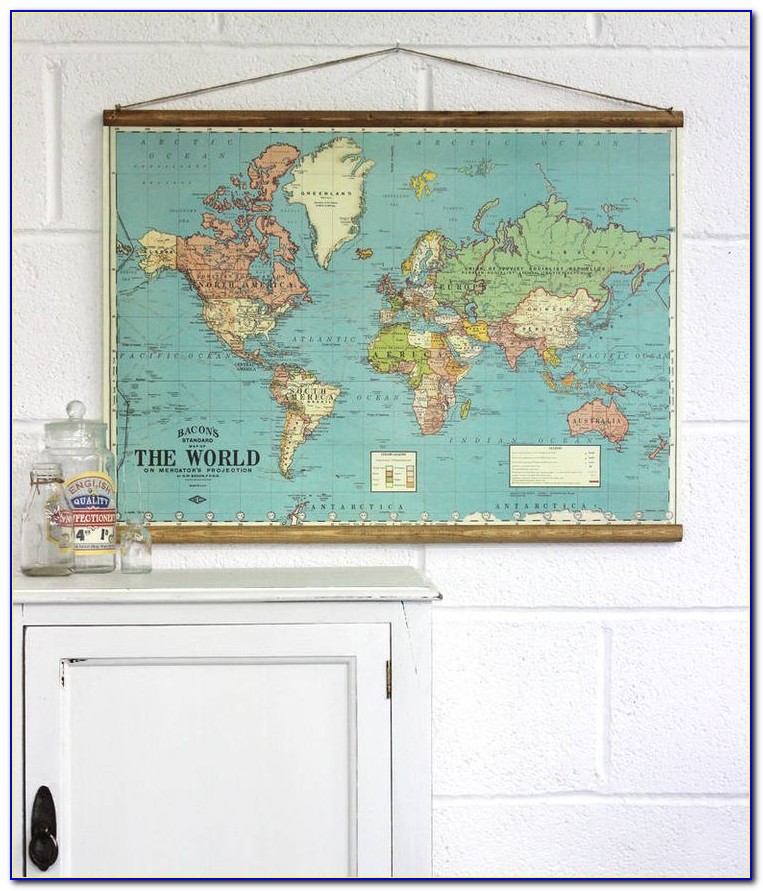Wall Hanging Map Of The World