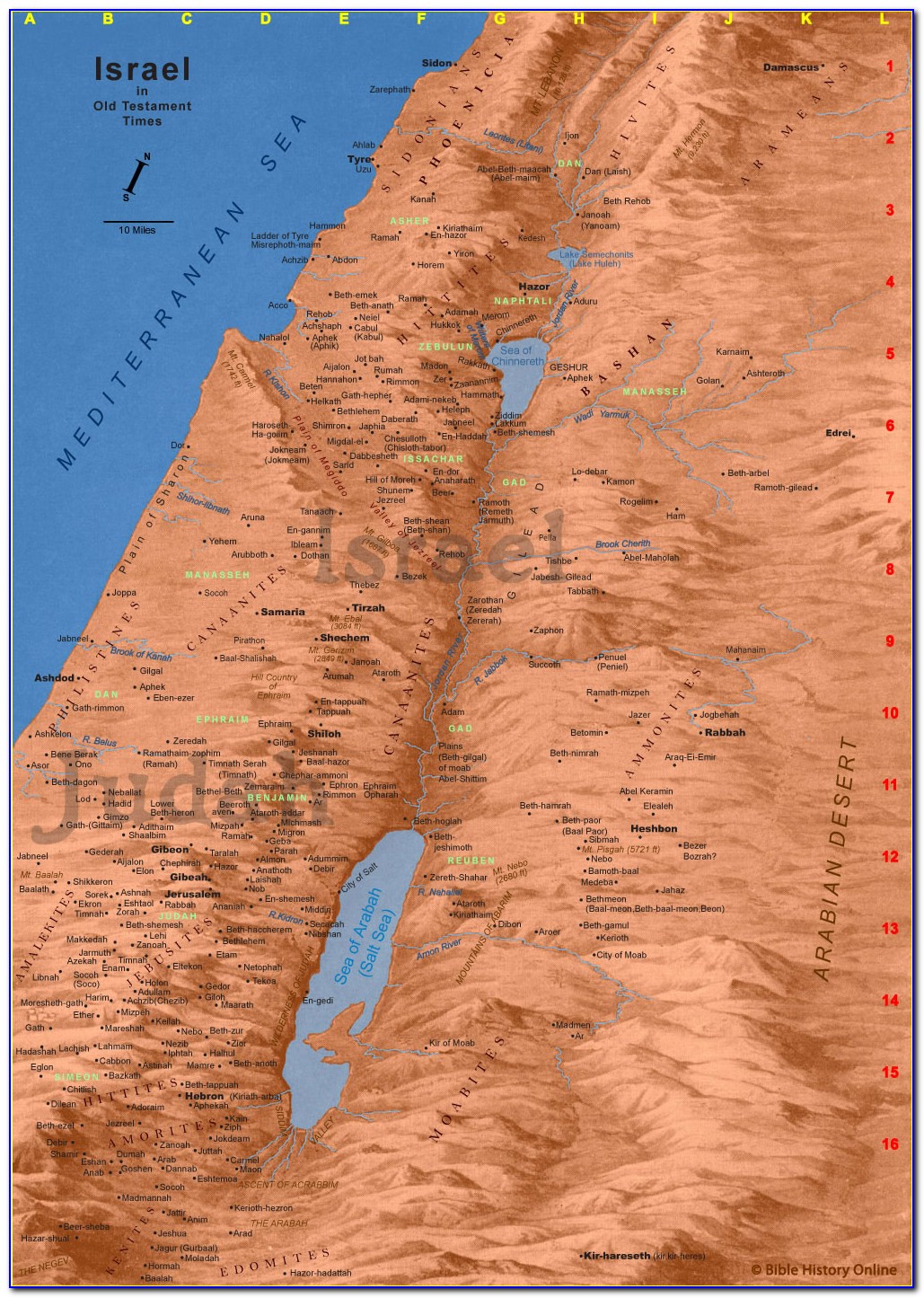 Wall Maps Of Ancient Israel