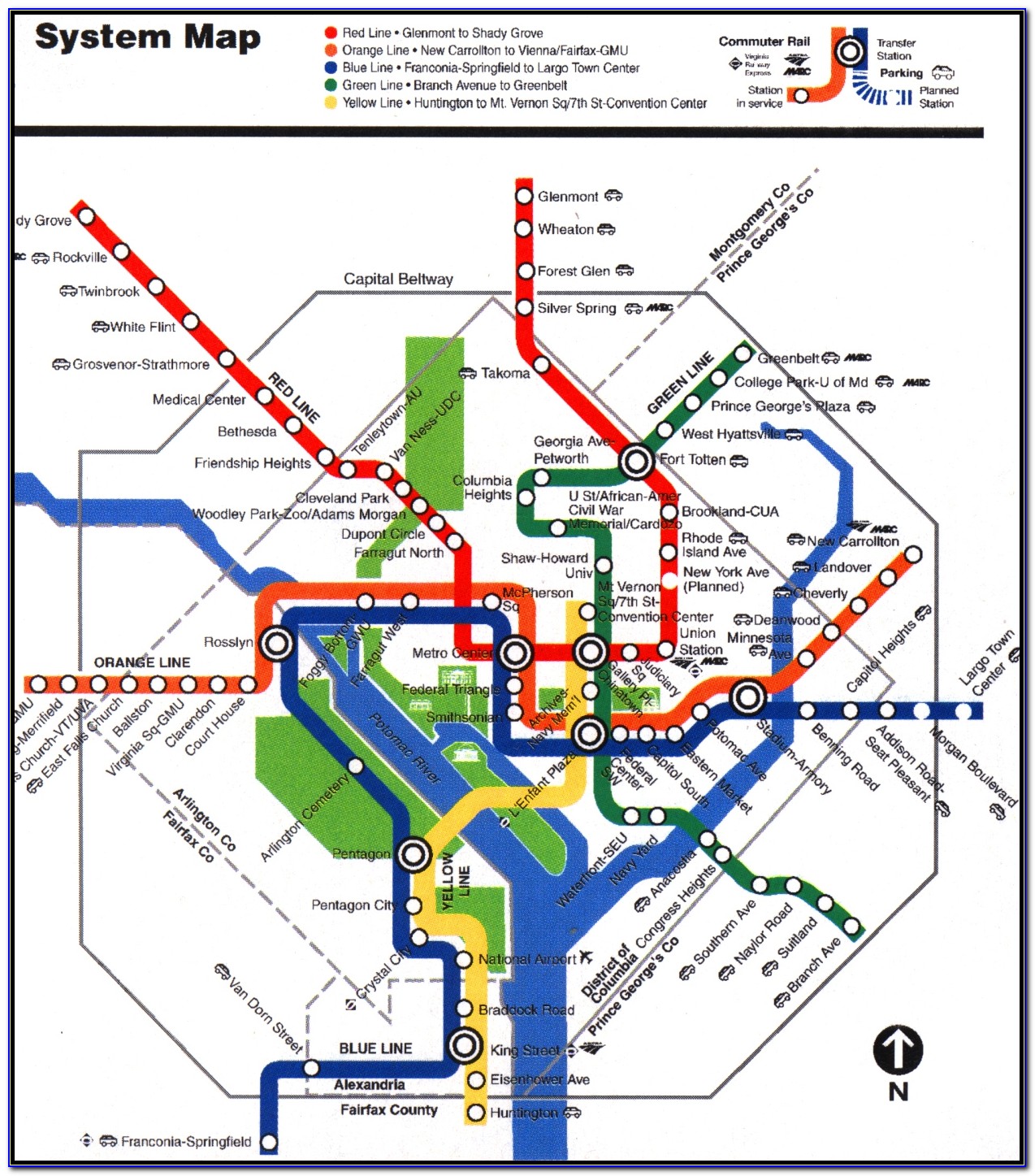 Washington Dc Metro Map Pdf