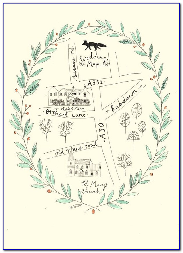 Wedding Invitations Maps And Directions