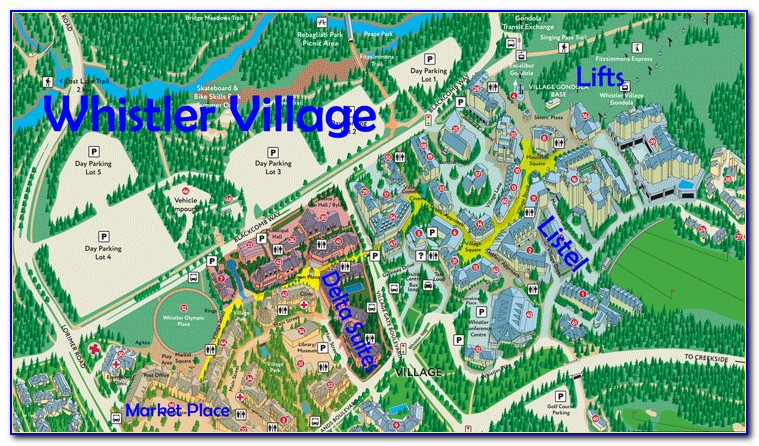 Whistler Upper Village Map Hotels