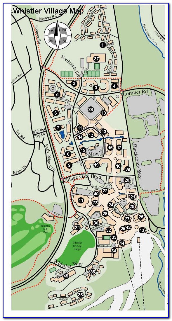 Whistler Village Accommodation Map