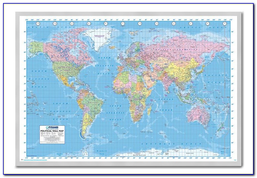 World Map Bulletin Board