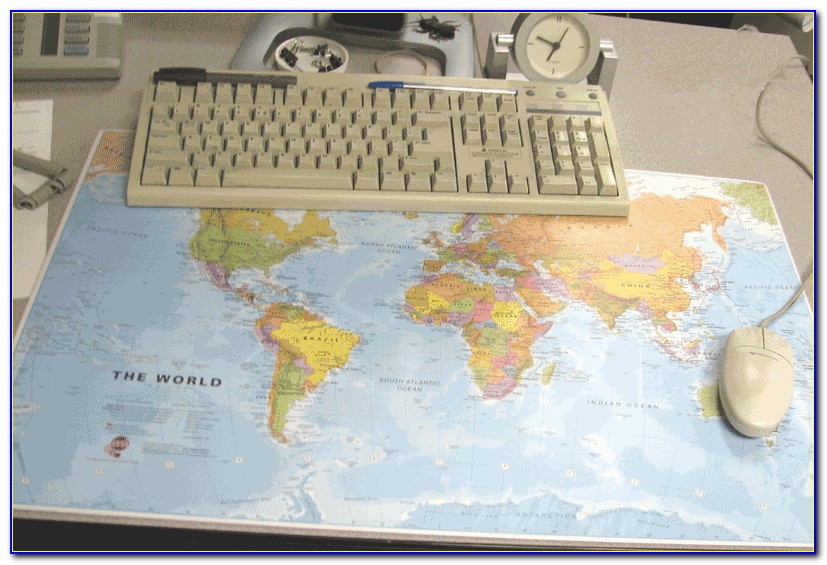 World Map Desk Mats