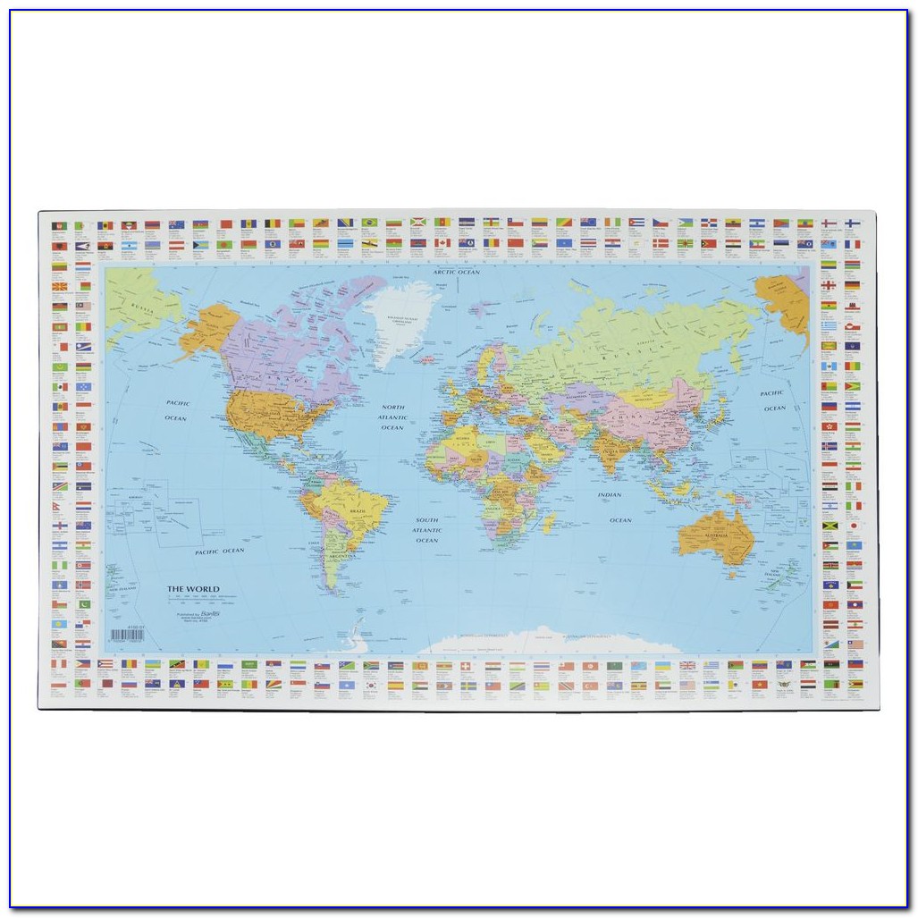 World Map Full Desk Mouse Pad