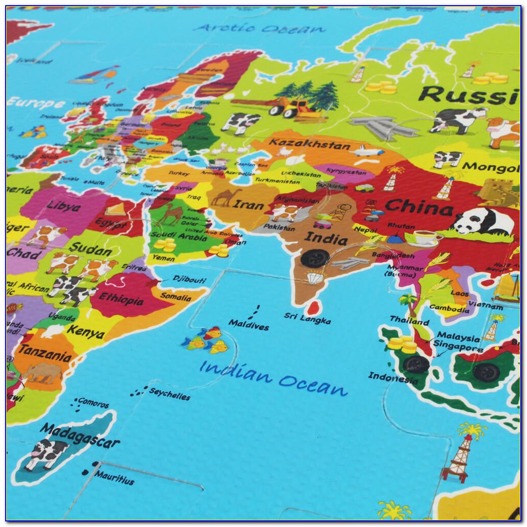 World Map Jigsaw Puzzle For Adults