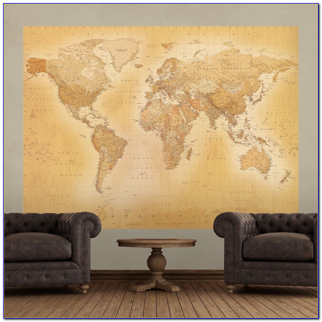 World Map Mural Wallpaper Uk