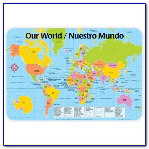 World Map Placemats And Coasters