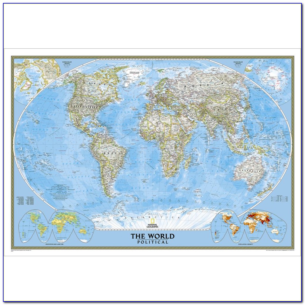 World Map Poster National Geographic