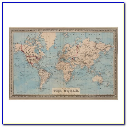 World Map Projections Poster