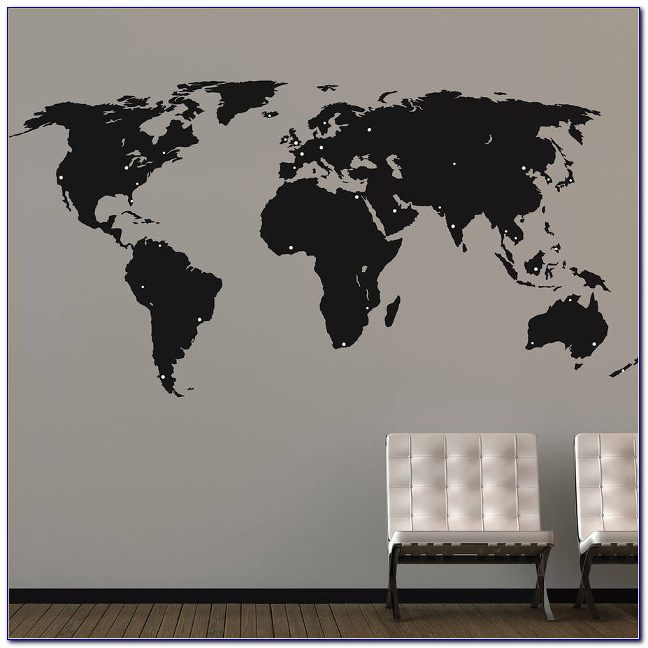World Map Sticker Wall