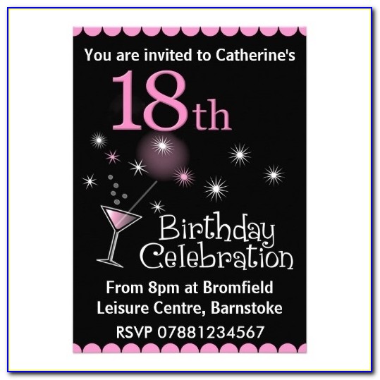 18 Birthday Invitation Templates Birthday Invitation 18th Birthday With Invitation Letter 18th Birthday Sample
