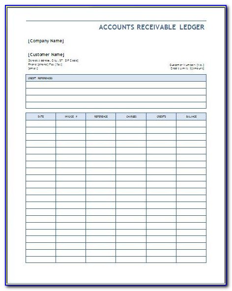 Accounting Ledger Template Excel