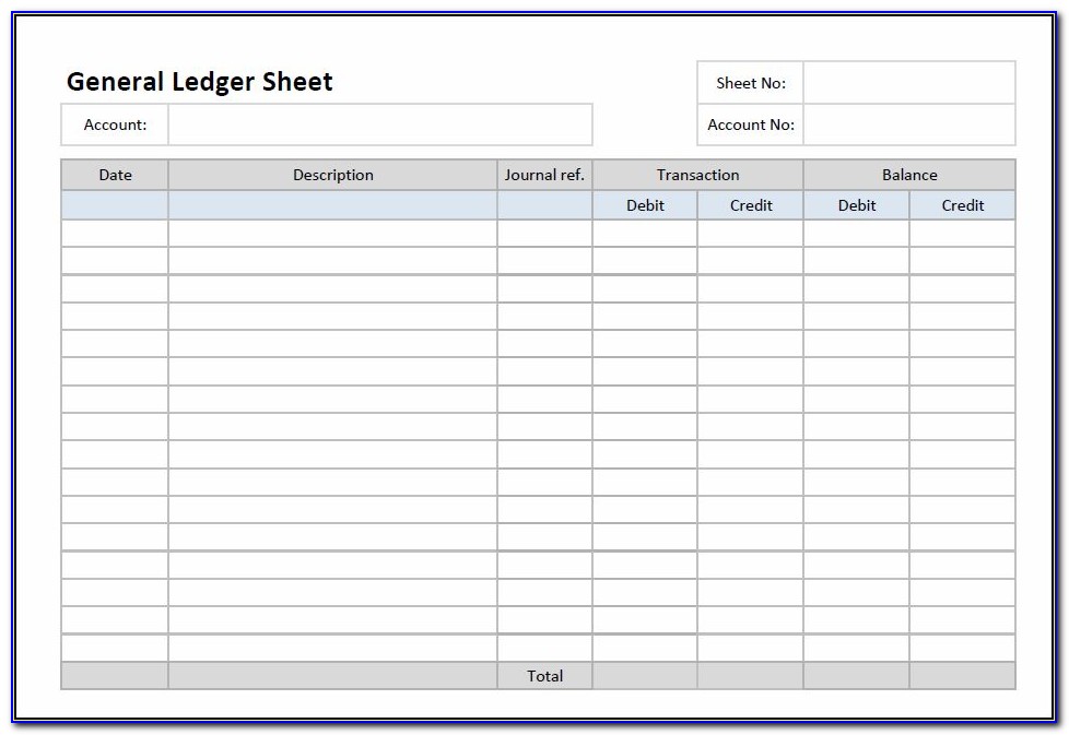 Accounting Ledgers Templates