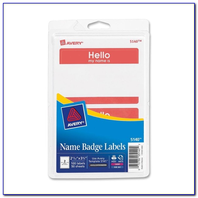 Avery Fabric Name Badge Labels Template
