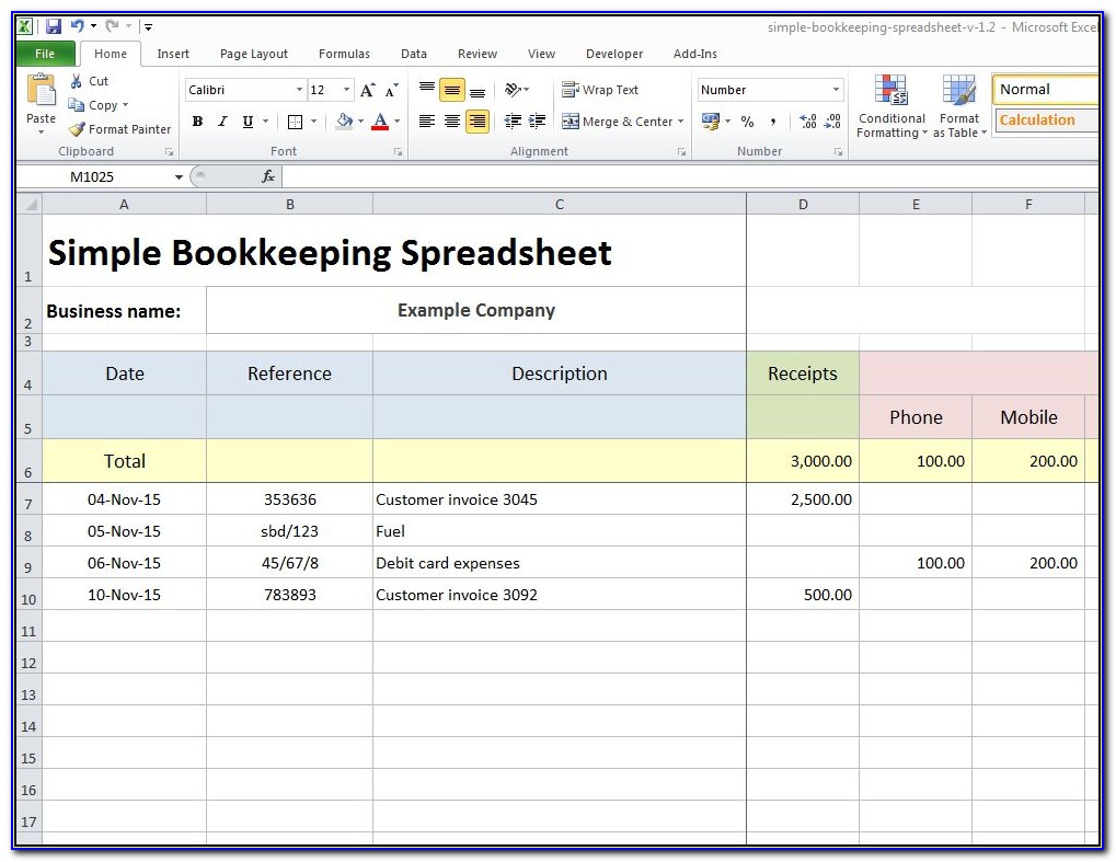 Balance Sheet Template For Small Business Excel